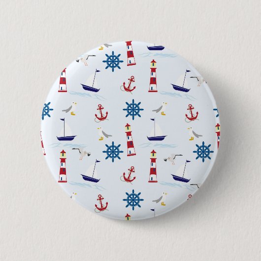 Badge Rond 5 Cm Collage nautique (Devant)
