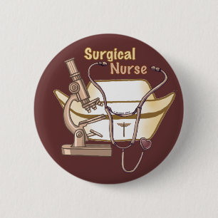 Badge Rond 5 Cm Collage Surgical Nurse Pin