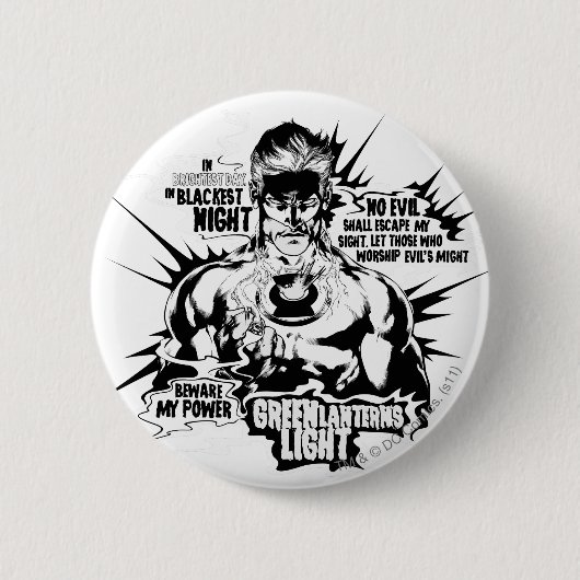 Badge Rond 5 Cm Collage vert des textes de lanterne (Devant)