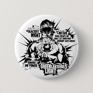 Badge Rond 5 Cm Collage vert des textes de lanterne