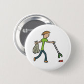 Badge Rond 5 Cm Collecte de journaux et de dossiers (Devant & derrière)