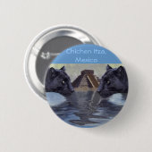 Badge Rond 5 Cm Collection Black Panther Mexique (Devant & derrière)