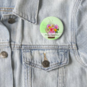 Badge Rond 5 Cm Collection de bouquet de fleur (En situation)