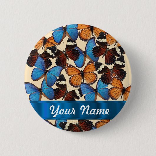 Badge Rond 5 Cm Collection de papillon (Devant)