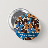 Badge Rond 5 Cm Collection de papillon (Devant & derrière)