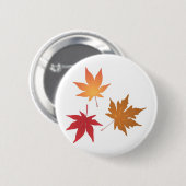 Badge Rond 5 Cm Collection Feuille d'automne (Devant & derrière)