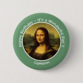 Badge Rond 5 Cm Collection Leonardo da Vinci Mona Lisa (Devant)