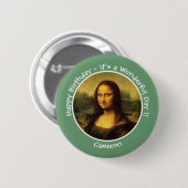 Badge Rond 5 Cm Collection Leonardo da Vinci Mona Lisa (Devant & derrière)
