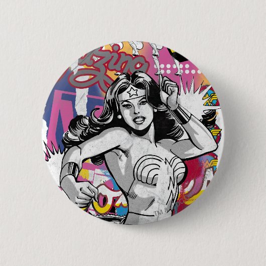 Badge Rond 5 Cm Collection Wonder Woman 3 (Devant)