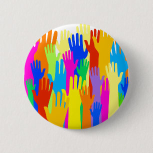 Badge Rond 5 Cm Collectivité Colorful Diverse