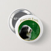 Badge Rond 5 Cm Collie Paix (Devant & derrière)