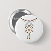 Badge Rond 5 Cm Collier Dream Catcher (Devant & derrière)