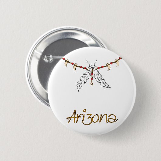 Badge Rond 5 Cm Collier en plume (Devant & derrière)