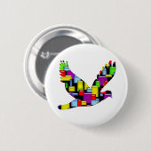 Badge Rond 5 Cm colombe (Devant & derrière)