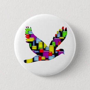 Badge Rond 5 Cm colombe