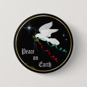 Badge Rond 5 Cm Colombe blanche (Devant)