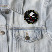 Badge Rond 5 Cm Colombe blanche (En situation)