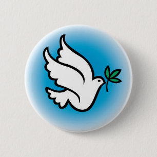 Badge Rond 5 Cm colombe de la paix
