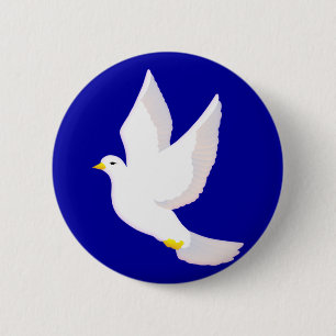 Badge Rond 5 Cm Colombe de paix