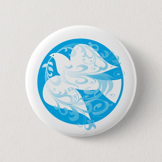 Badge Rond 5 Cm Colombe de paix (Devant)