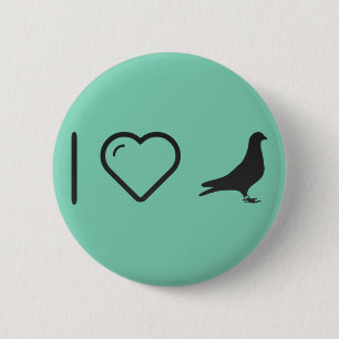 Badge Rond 5 Cm Colombes fraîches