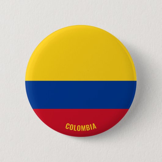 Badge Rond 5 Cm Colombie Drapeau charmant patriotique (Devant)