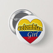 Badge Rond 5 Cm Colombienne (Devant & derrière)