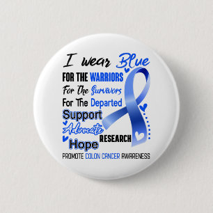 Badge Rond 5 Cm Colon Cancer Awareness Mois Ribbon Don