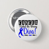 Badge Rond 5 Cm Colon Cancer Pictures Le Mauvais Diva v2 (Devant & derrière)