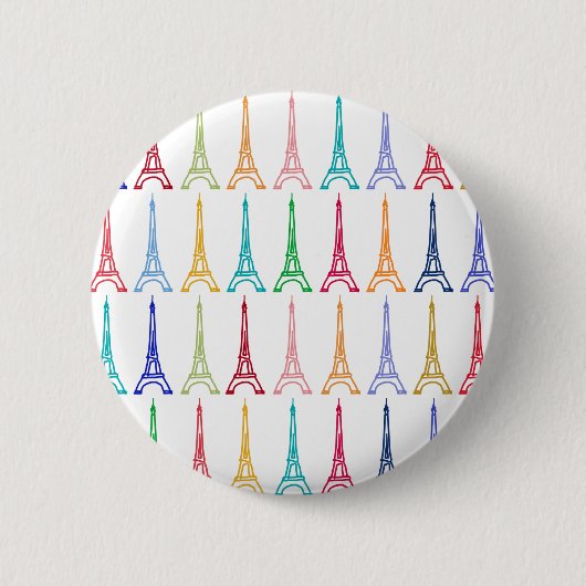 Badge Rond 5 Cm color eiffel towertern pattern (Devant)
