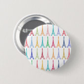 Badge Rond 5 Cm color eiffel towertern pattern (Devant & derrière)