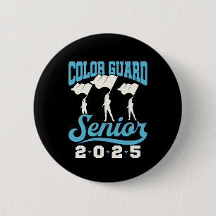 Badge Rond 5 Cm Color Guard Senior 2025 Class Flags Graduation