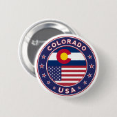 Badge Rond 5 Cm Colorado (Devant & derrière)