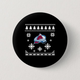 Badge Rond 5 Cm Colorado Avalanche Sweater de Noël Laid Holidaze