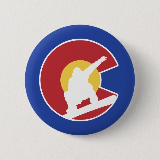 Badge Rond 5 Cm Colorado Snowboard (Devant)