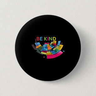 Badge Rond 5 Cm Coloré Soyez Gentil Abstrait Douceur Facile