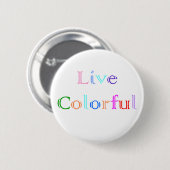 Badge Rond 5 Cm Coloré vivant (Devant & derrière)