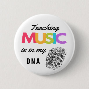 Badge Rond 5 Cm Colorful Enseigner La Musique Est Dans Mon Enseign