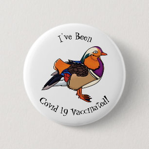 Badge Rond 5 Cm Colorful mandarin duck