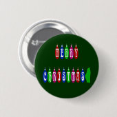 Badge Rond 5 Cm Colorful Merry Christmas Ornament (Devant & derrière)