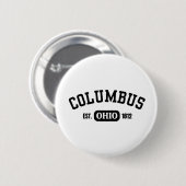 Badge Rond 5 Cm Columbus Ohio est.1812 (Devant & derrière)