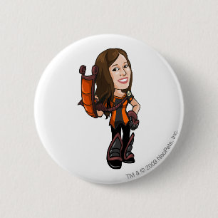 Badge Rond 5 Cm Comastar a hanté le joueur de personnel en bois