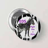 Badge Rond 5 Cm Combat d'Ehlers-Danlos comme une conscience d'EDS (Devant & derrière)