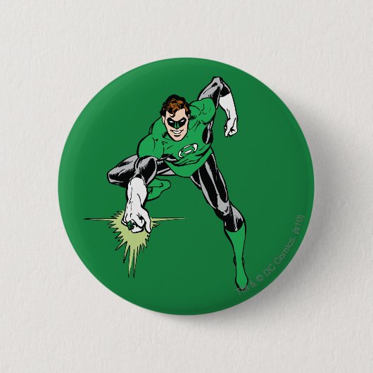 Badge Rond 5 Cm Combat vert de lanterne (Devant)