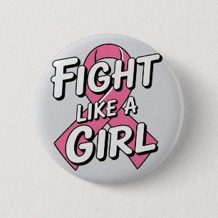 Badge Rond 5 Cm Combats Comme une Fille Conception pour la sensi