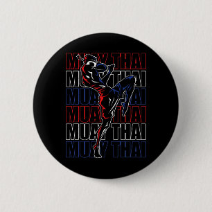 Badge Rond 5 Cm Combattant Muay Thai Sports Arts Martiaux Mma Thaï