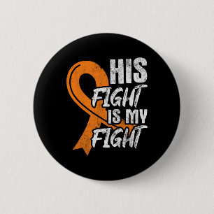 Badge Rond 5 Cm Combattez Mon Combat Leucémie Cancer Ruban de sens