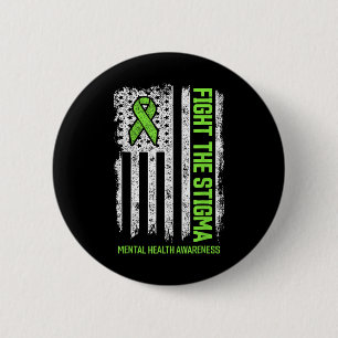Badge Rond 5 Cm Combattre La Stigmatisation Américaine Drapeau San