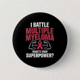 Badge Rond 5 Cm Combattre le myélome multiple superpuissance comba