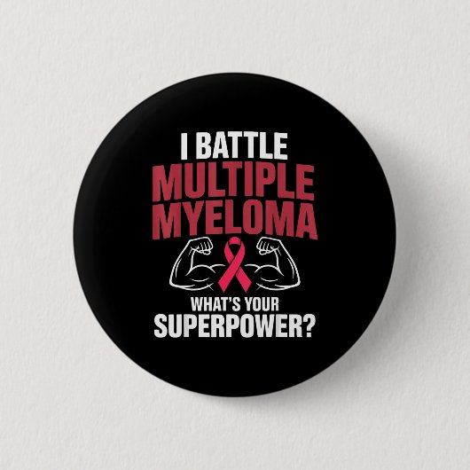 Badge Rond 5 Cm Combattre le myélome multiple superpuissance comba (Devant)